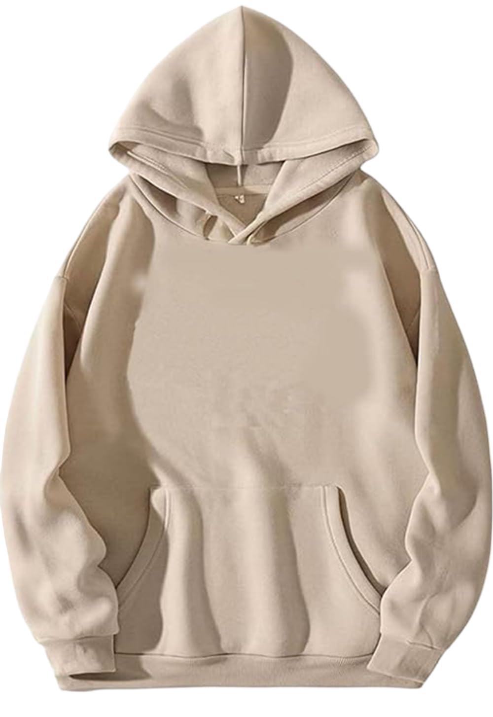 Black Men Hooded Sweatshirt Plain Hoodie for Men & Women