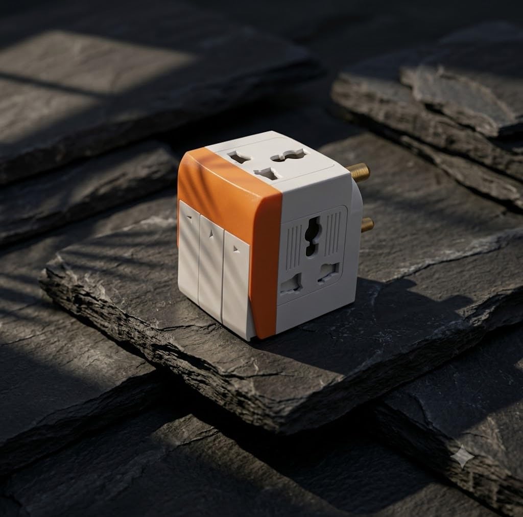 GOTI CART | 3-in-1 Universal Travel Adapter Multi-Plug with Individual Switch Socket with Spike Buster Fuse Protected | multiplug Three pin Plug Socket |3 PIN 3 Way Plug for Home,-image-15
