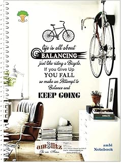 amblitz Spiral Notebook | UnRuled | 400 Pages | 70GSM Thick Paper | Size A4 (21 X 29.7 CM) | Student Notebook |