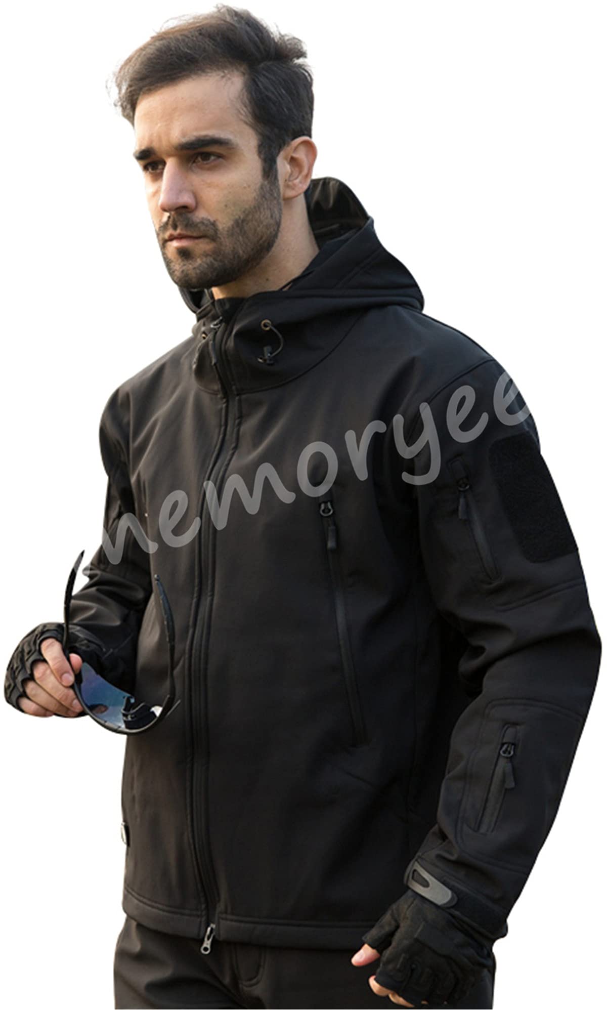Memoryee Hombres Chaquetas Softshell Exteriores Forro Polar Impermeables Abrigos Tácticos Militares Cálidos Camuflaje Abrigo