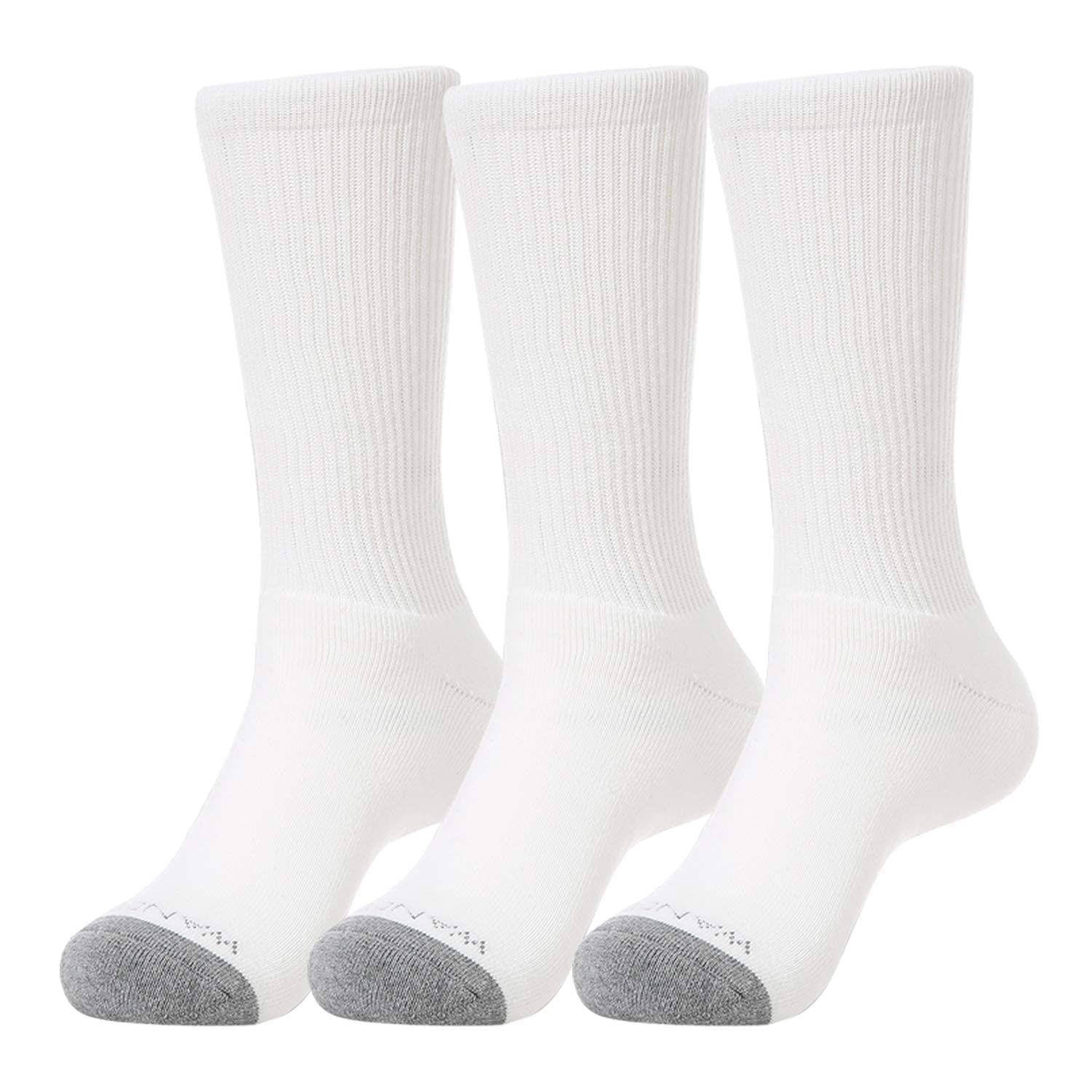 WANDER Men's Cushion Crew Socks 3-6 Pairs Athletic Running 6-9/9-12/12-15 Socks Men Cotton Sport Wicking Work