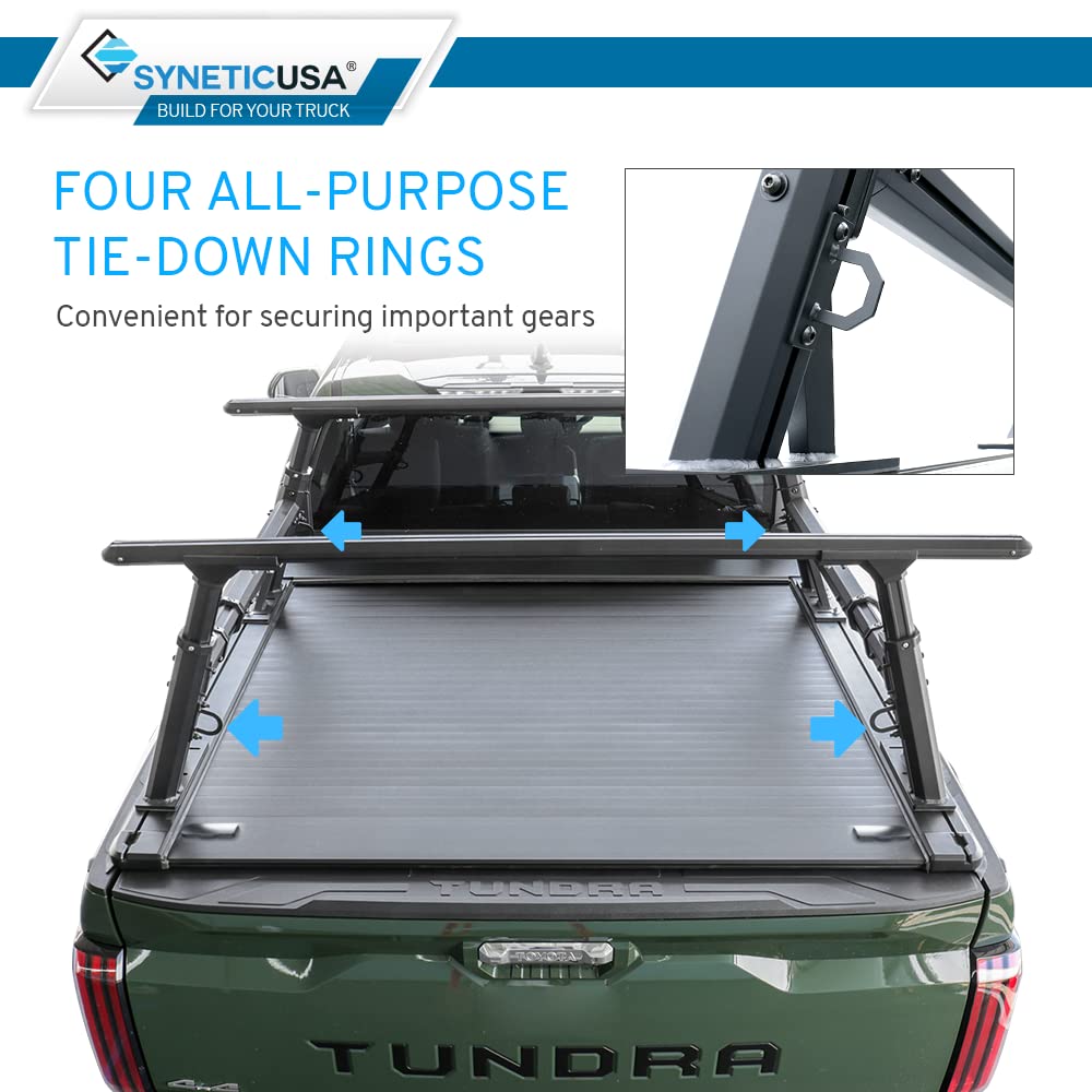 Amazon.com: Syneticusa MR Retractable Hard Tonneau Cover with Rack