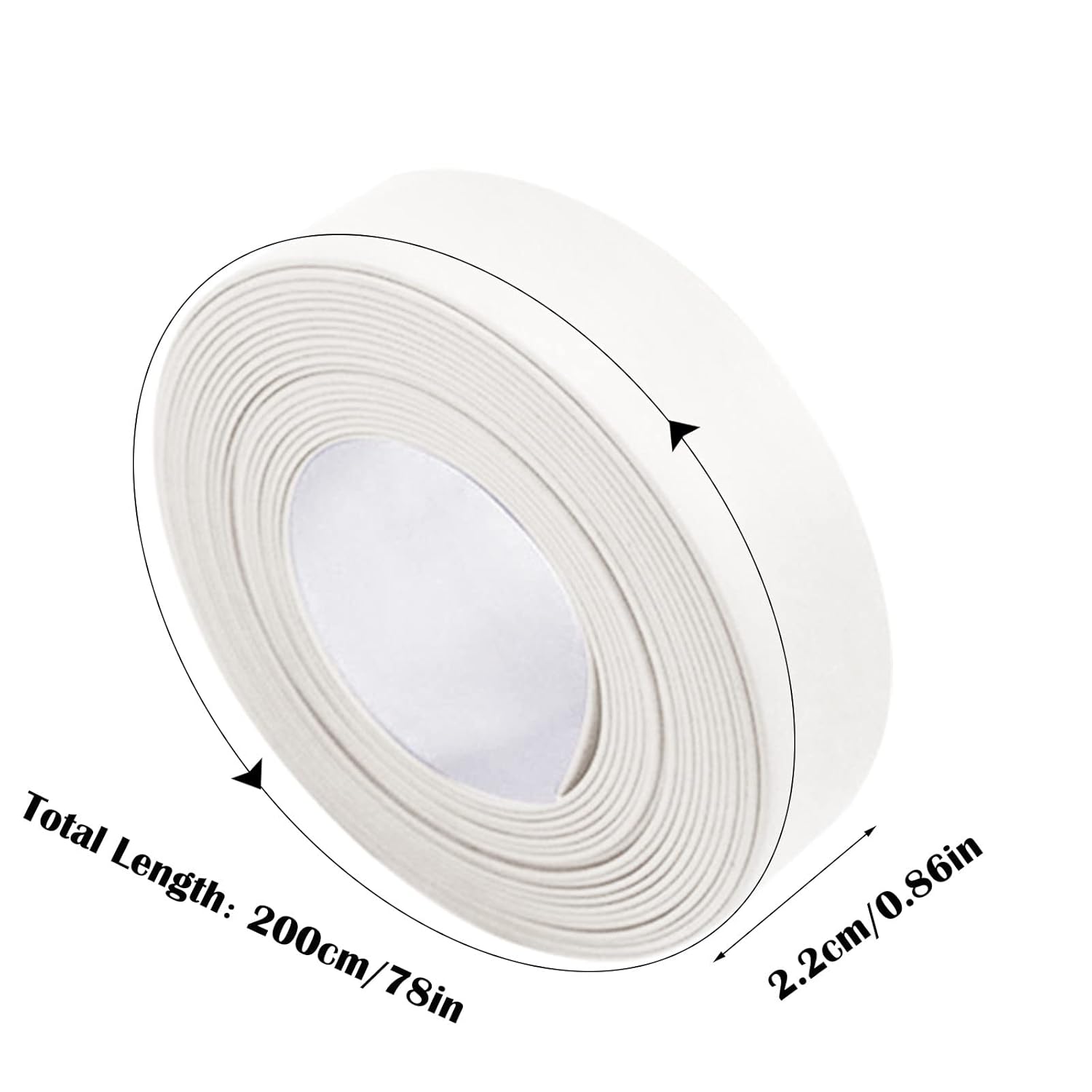 1PC Kitchen Self Sealing Adhesive Tape, Dust and Waterproof Sealing Strip Decorative Corner Side Edge Tape Caulk Trim Stripe: Industrial & Scientific