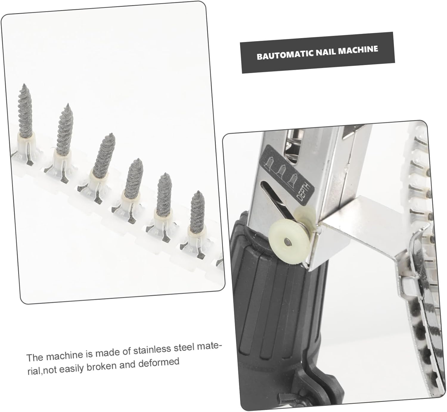 Chain Belt Screw siding Tool Electric Screw Electric Brad Nailer Cordless Staple Electric Woodworking Tool Automatic Nail Machine Baseboard Screw Machine Stainless Steel