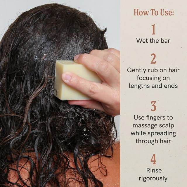 J.R.LIGGETT'S Tea Tree & Hemp Oil & Conditioner - 1 Shampoo Bar + 1 Conditioner Bar - Plant-Based Nourishing Shampoo and Conditioner Bars for All Hair Types - Sulfate-Free for Healthy Hair - 2-Pack - Image 5