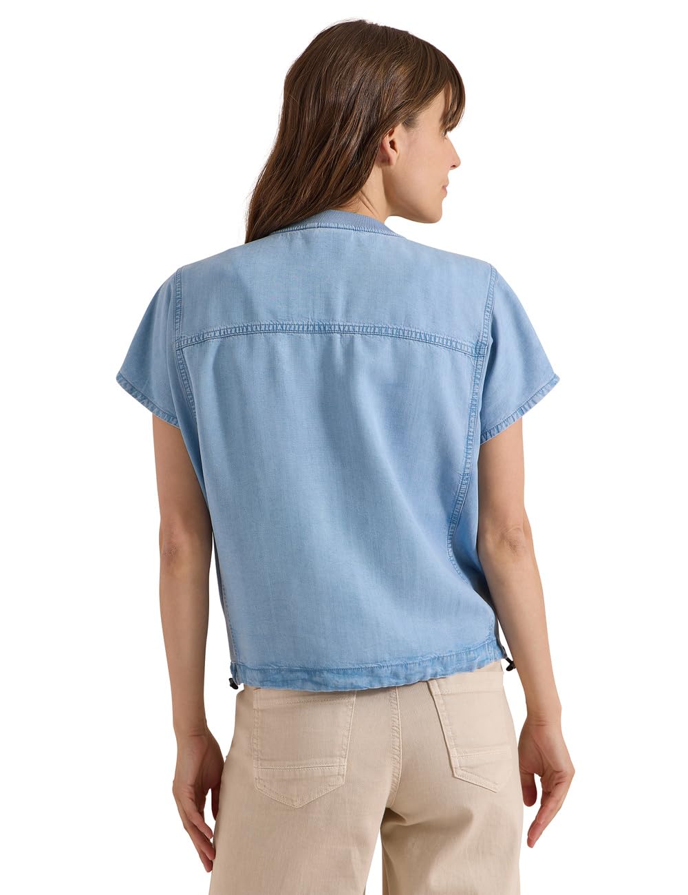 Cecil Lyocell-Bluse in Blouson-Optik