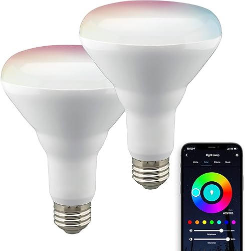 Satco S11256 Starfish BR30 - Bombilla LED inteligente WiFi, funciona con Siri, Alexa, Google Assistant, SmartThings, 9.5 W, 120 voltios, 800