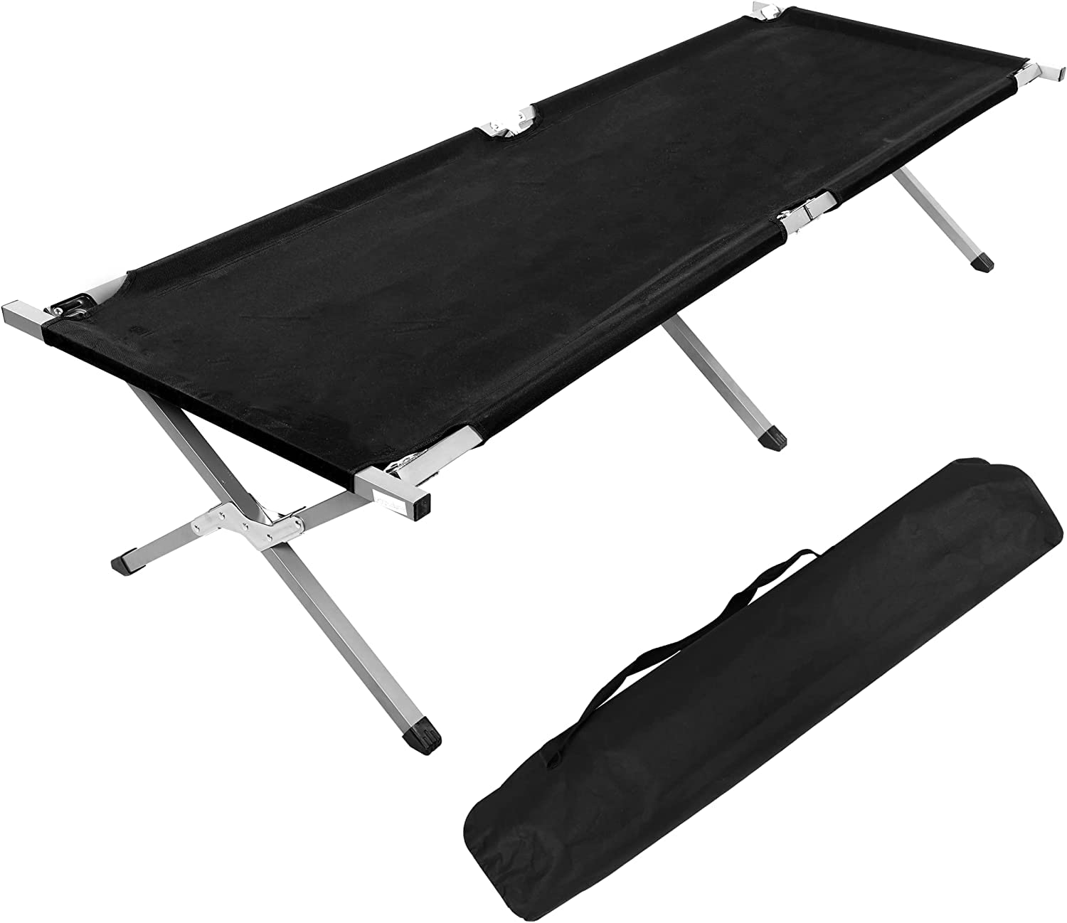 Nikrim Folding Outdoor Camping Cot Camping cots, Oversized Portable Foldable Outdoor Bed with Carry Bag, Heavy Duty Camp Cots for Traveling Beach Vocation and Indoor Office (Multicolour)