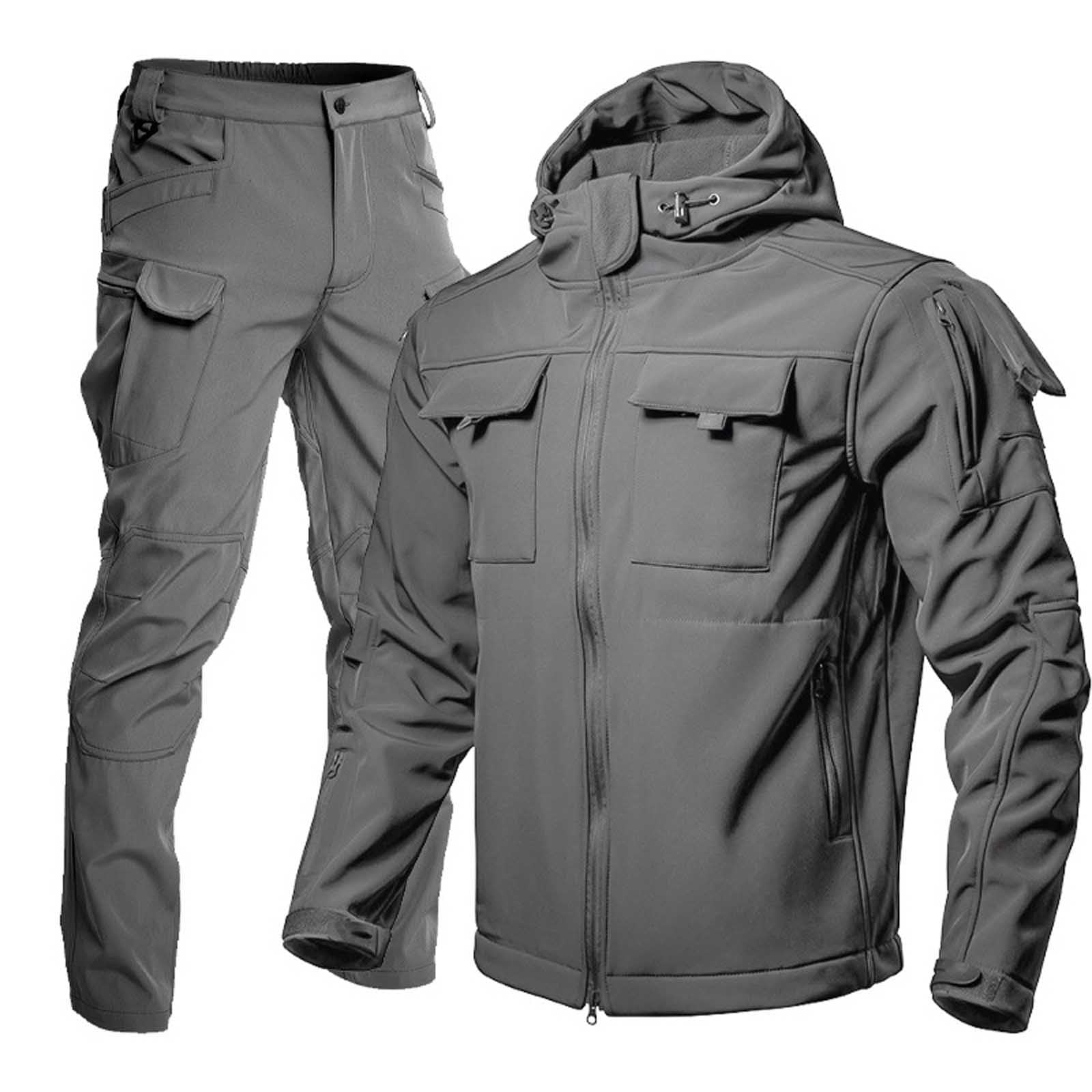Generisch 2025 Combinaison d'hiver thermique coupe-vent pour homme, coupe ajustée, veste et pantalon, pour la randonnée, l'escalade, les loisirs, l'hiver