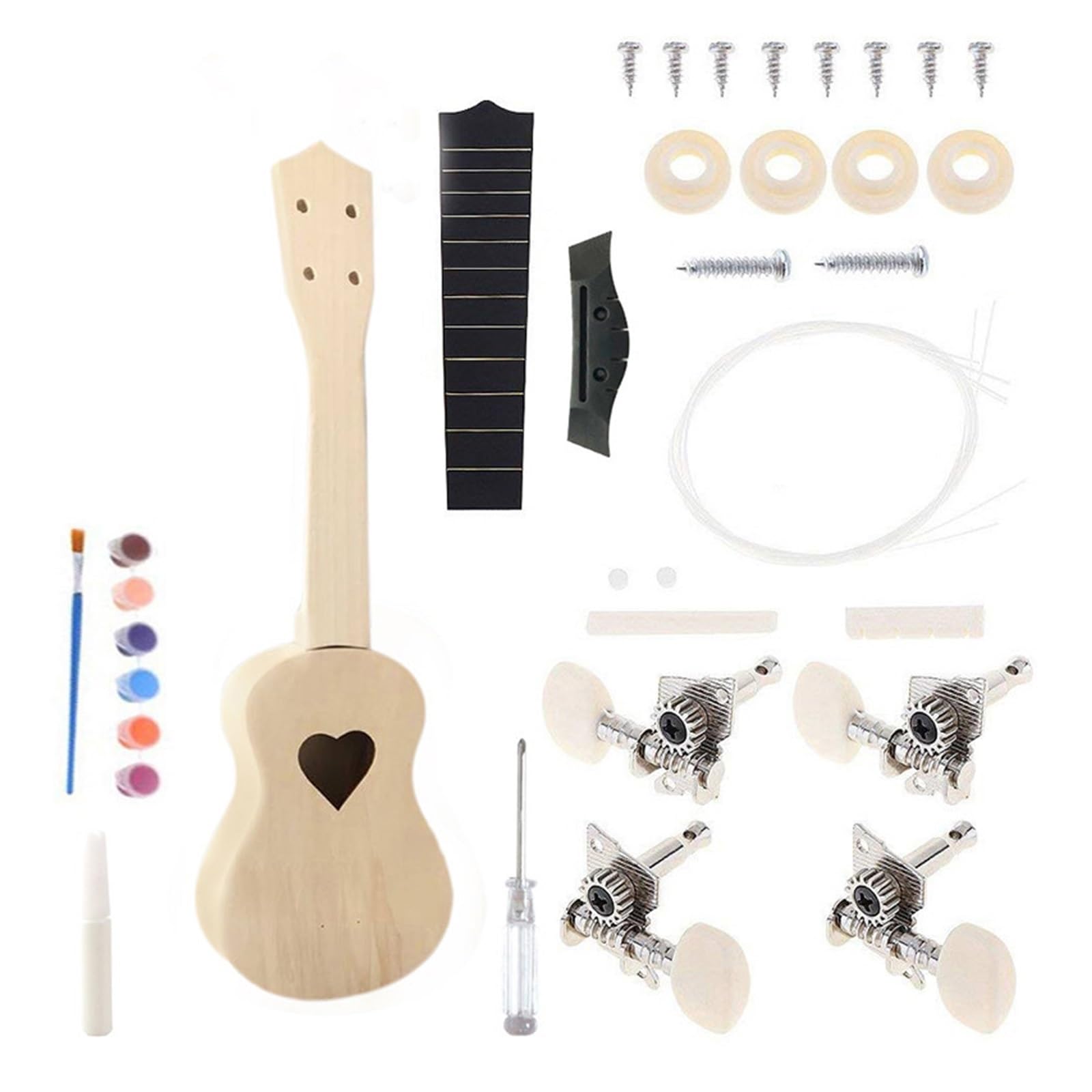 Ukulele Per Adulti Strumento Assemblato A Mano Per Ukulele Professionale Fai Da Te In Legno Per Adulti Da 23 Pollici