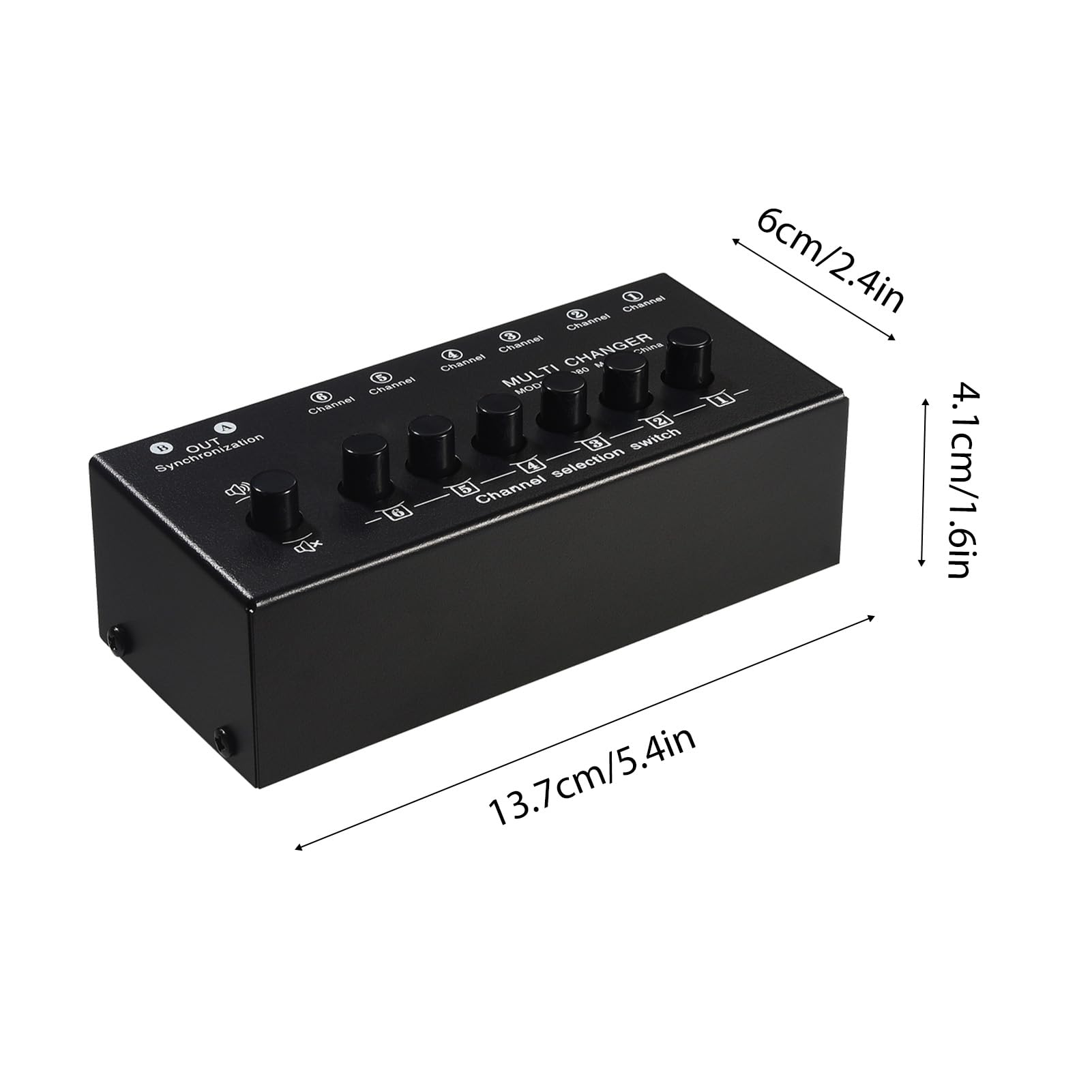 SUNGOOYUE Switch Audio Switcher Audio Stereo 6 in 2 Out Switch in Metallo Plug and Play per PC da Gioco Home Theater con Uscita a Doppio Canale