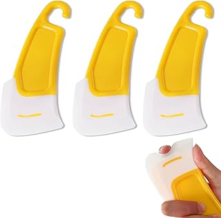 3 Pack Kitchen Food Grade Silicone Spatula, Pot Scrapers for Kitchen Non Scratch, High Heat Resistant Silicone Pan Scraper Cleaning Spatula Pot Cleaning Tool