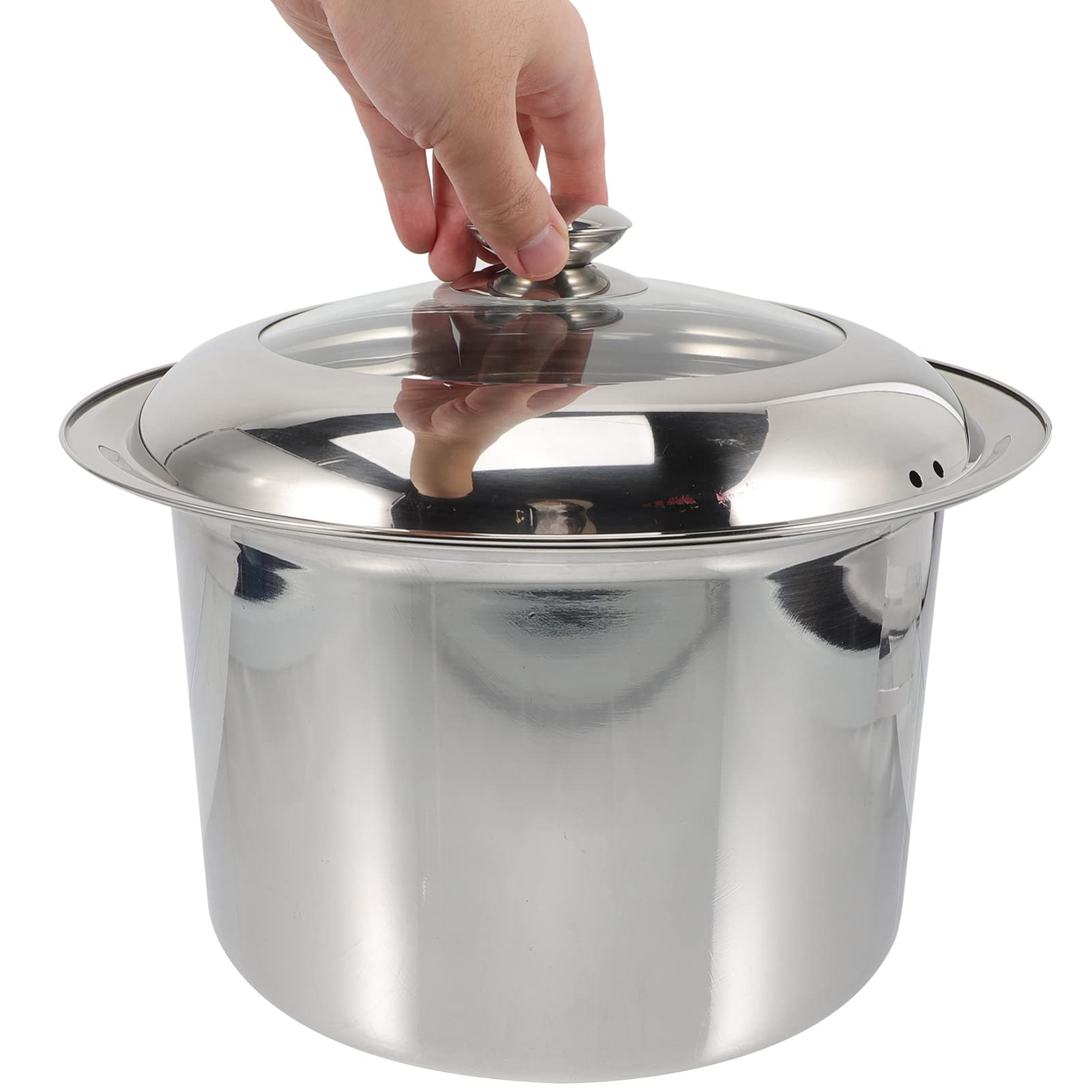 SEWOART Ergonomic Design Stainless Steel Chamber Pot Cover for Home Hospital Elderly Boys and Girls