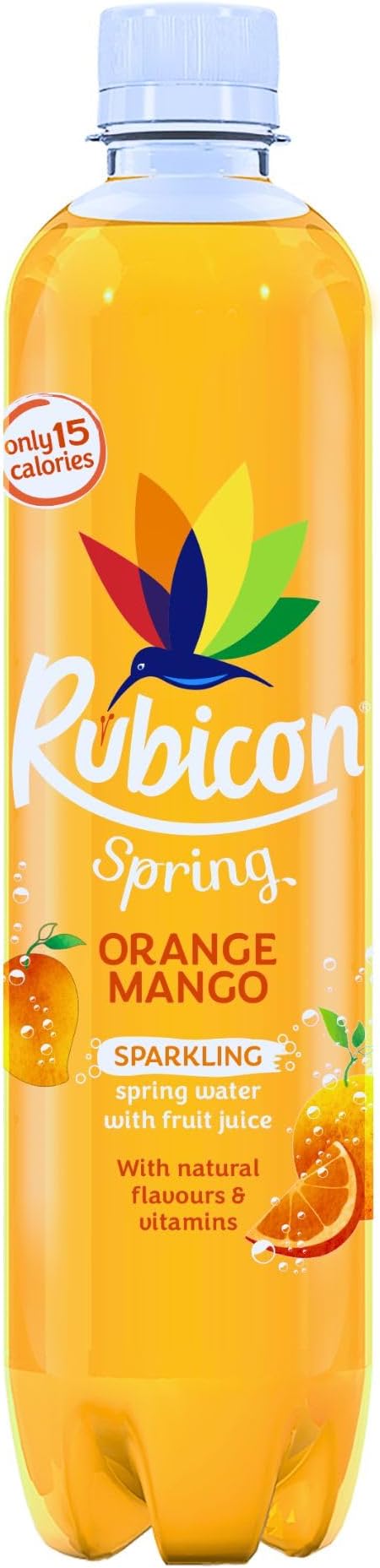Spring Orange Mango, Sparkling Spring Water with Real Fruit Juice & Natural Flavours, Refreshing Hydration & Delicious Fruity Flavour, No Artificial Colours or Flavours - 1 x 500ml Bottle