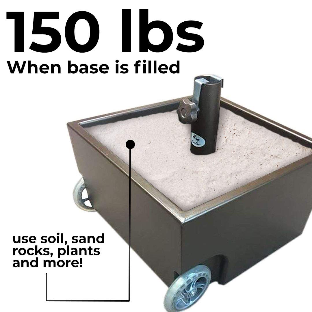 Best Choice Products 81Pound Heavy Duty Square Concrete Rolling