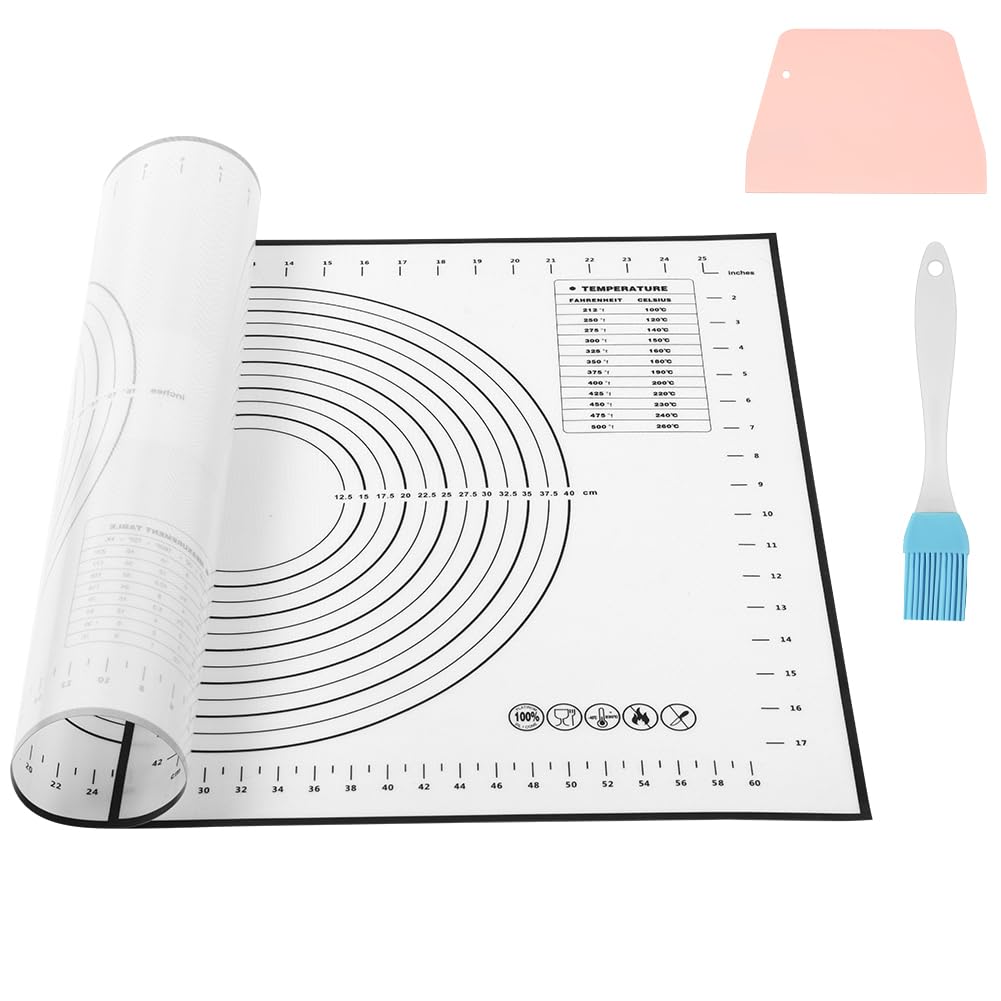 Vicloon Extra Large Silicone Baking Mat with Measurements 70 × 50 cm