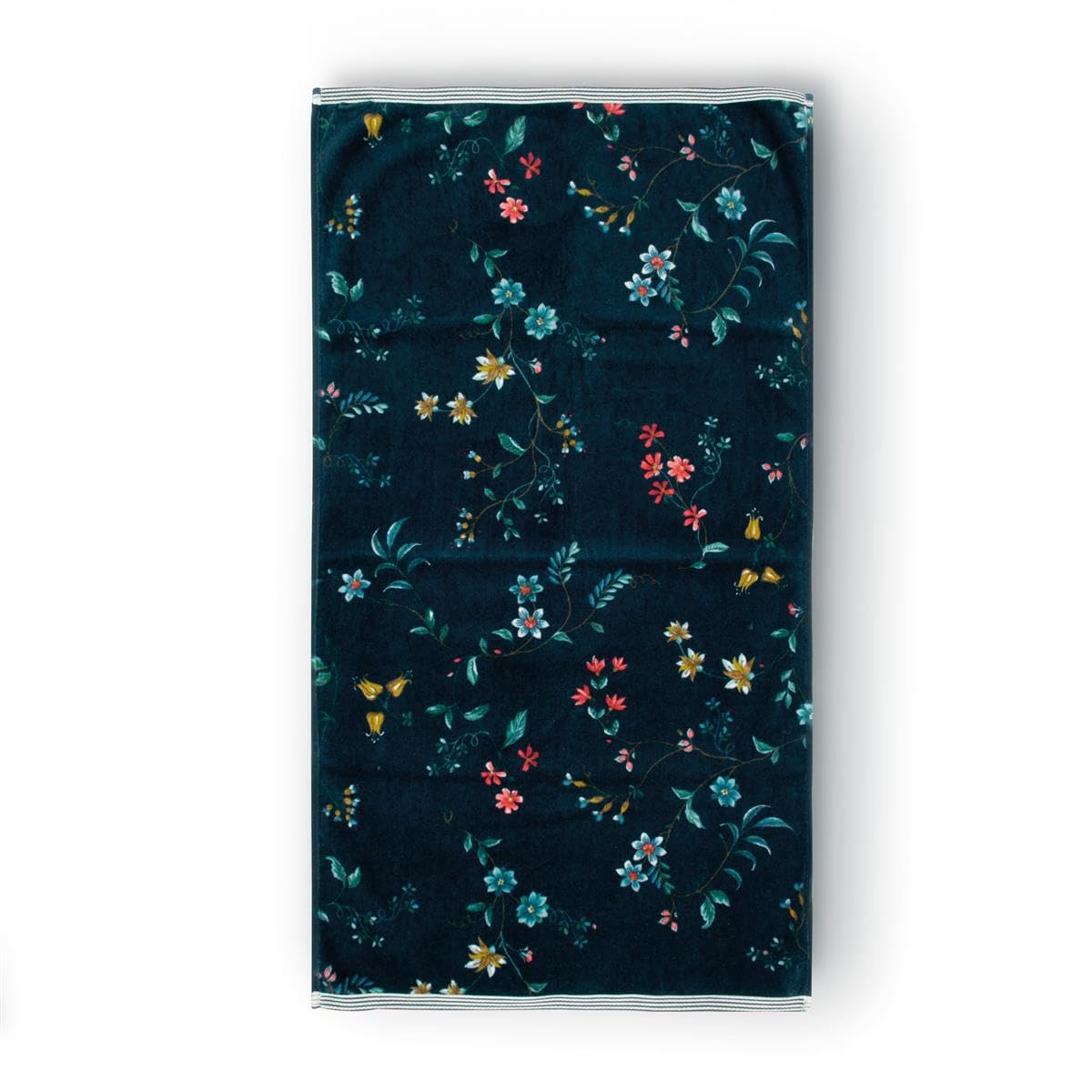 Pip Studio Les Fleurs ręcznik ciemnoniebieski 55 x 100 cm (1 sztuka)