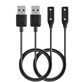 Compatible with Bose Frames Rondo/Soprano/Tenor Charger, Replacement Magnetic Charging Dock Cable for Bose Frames Alto S/M M/L Accessories Black-2 Pack