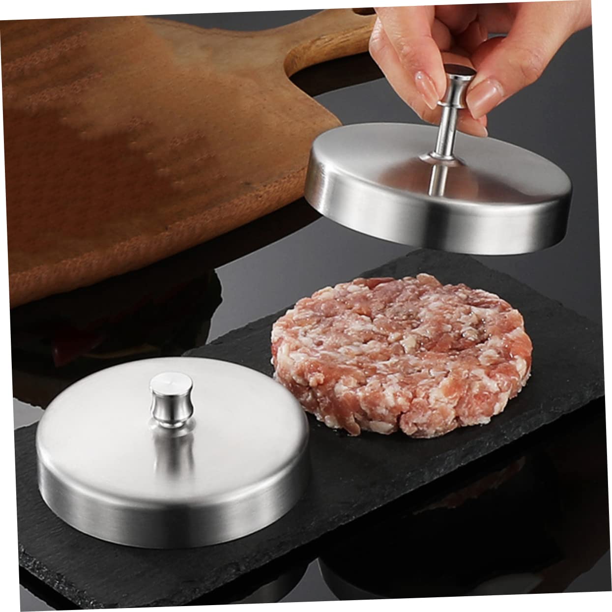 BESTonZON 1pc Burger Patty Press Mold Easy to Use Meat Pressing Tool for Shaped Patties for Making Stuffed Burgers Durable Design