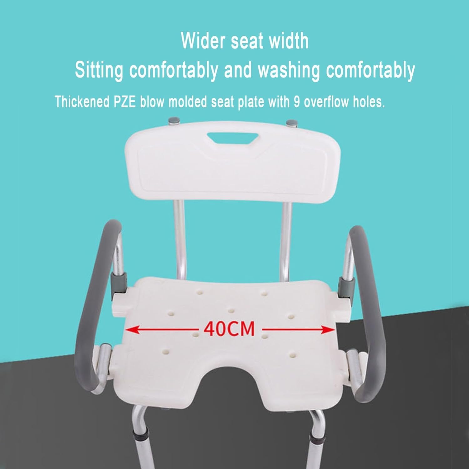 Asientos de Ducha en Forma de U con reposabrazos y Respaldo abatibles, Ajustables en Altura, Silla de bañera, Asiento de baño Antideslizante for Personas Mayores, Ancianos y discapacitados(A)