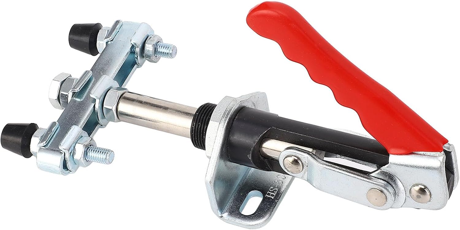 Push Pull Adjustable Toggle Clamp, Dual Head Quick Release Clamp with 992.1lb Clamping Force, High Carbon Steel Push Pull Clamp for Woodworking Metalworking Welding and Machinery