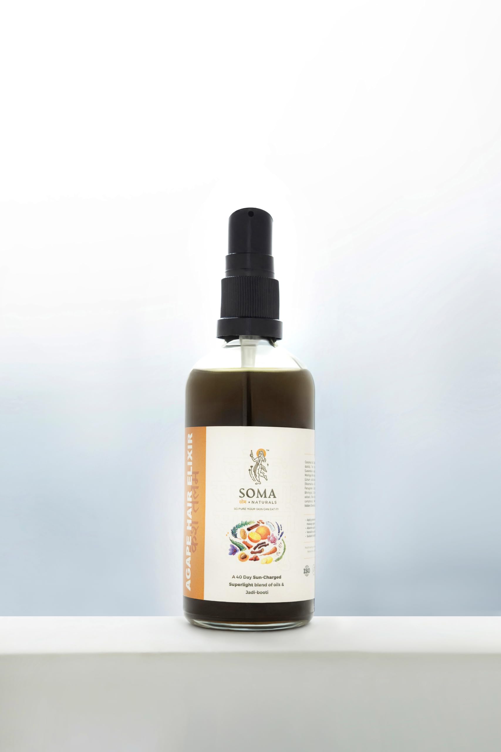 Agape Hair Elixir for Men & Women | 100% Natural & Plant-Based Ingredients | Nourishing Hair Oil for Stronger, Shinier Hair | Non-Sticky Formula | No Hidden chemicals & Color- 100ml