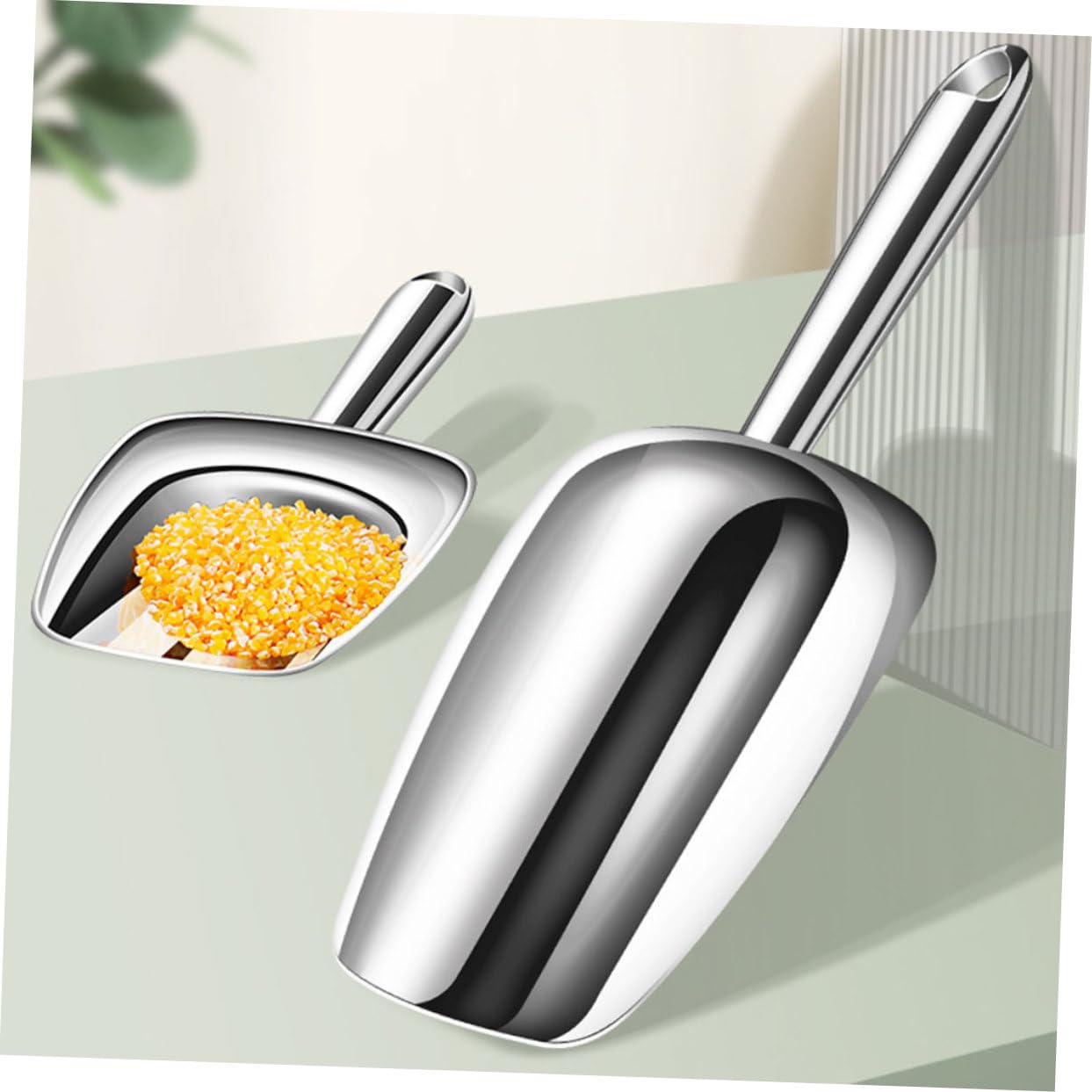 ABOOFAN 5 Pièces pelle à glace en acier inoxydable cuillères de cuisine accessoire cuisine accesoire cuisine cuillère à grains de cuisine cuillère à glace alimentaire pelles à glace Silver