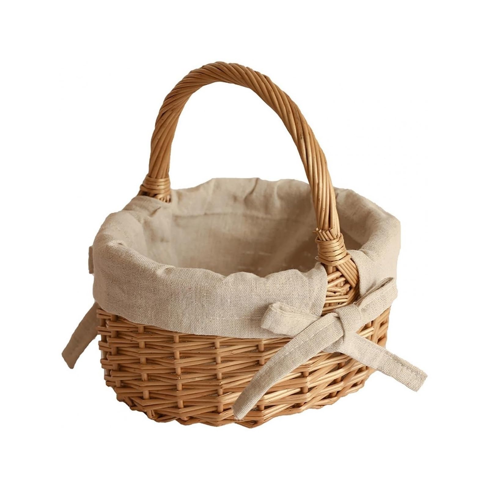 Hamper Basket Fruit Basket Useful Handmade Wicker Pastoral Basket Decorative Flower Basket Wedding Basket