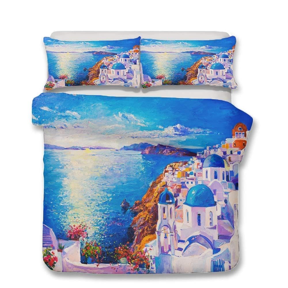 Parure de lit 3D motif imprimé paysage réaliste avec sa housse 220x240cm