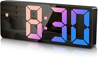 Genérico Reloj Despertador Digital, Digital Sobremesa, Despertador con Función Snooze y Pantalla Luminosa, Gran Pantalla...