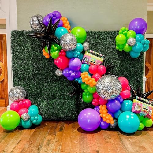 Image of MEBAY Rainbow Balloons Garland Arch Kit, 146Pcs 5 Assorted Color Latex Balloon Different Sizes 18 12 10 5 Inch for Gender Reveal Baby Shower Wedding Birthday Party Decoration