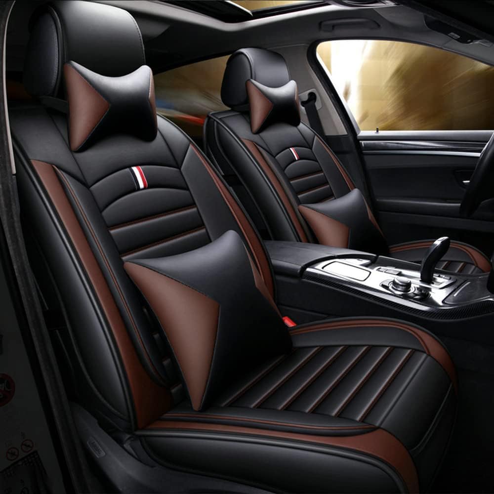 Pokrowce na siedzenia samochodowe pasują do BMW serii 1 E82 E87 F20 F21 F40 Premium komfortowe materiały ogólne części samochodowe, czarna kawa
