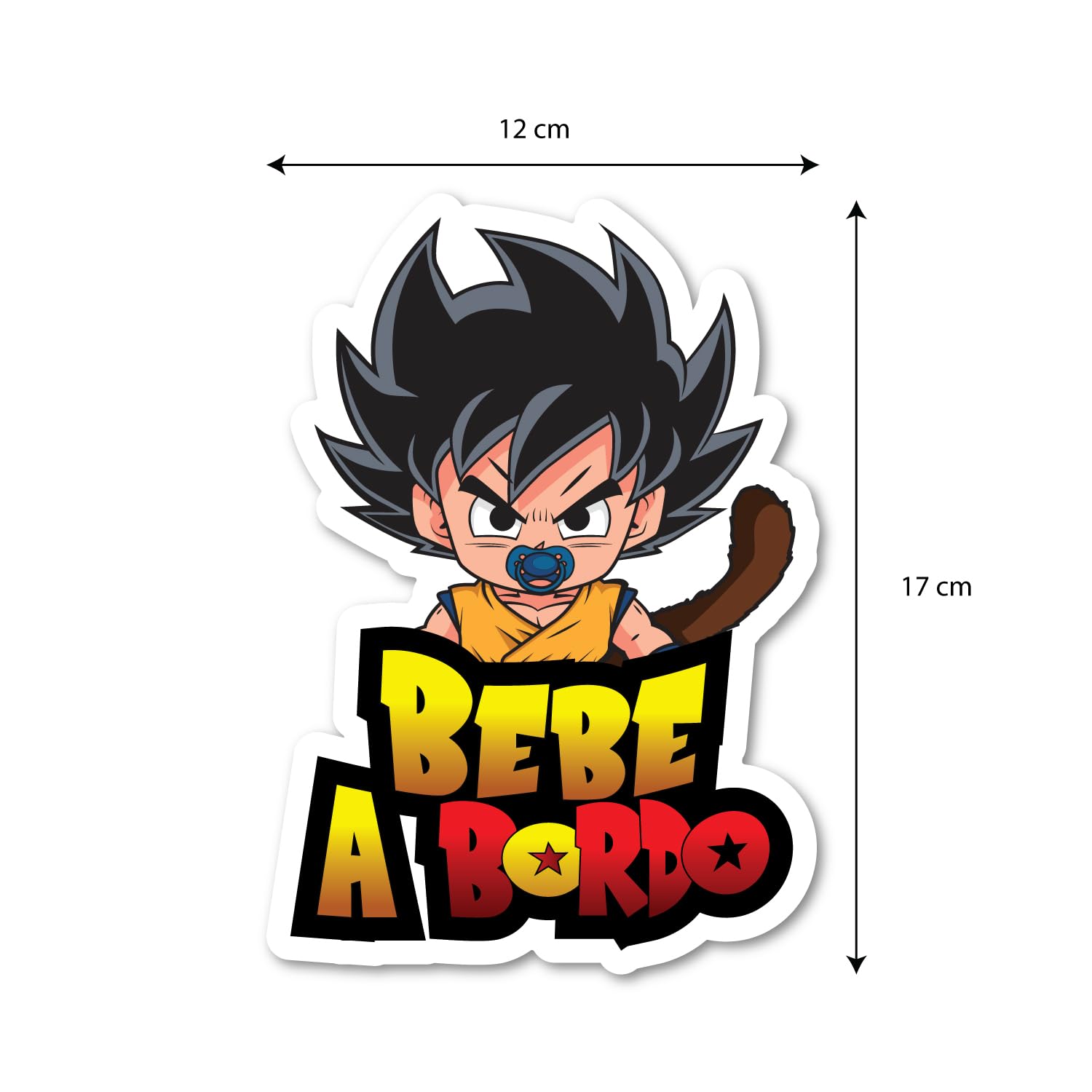 Autocollant Voiture "Petit Dragon à Bord" - Sticker 20 Cm Noir, Facile à Poser, Fabriqué En France