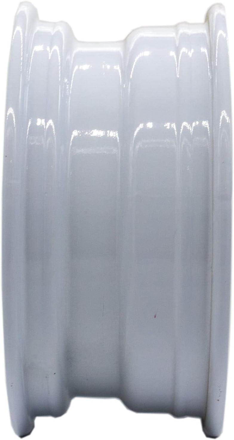 Premium Service 14x5.5 5 On 4.5 Spoked Steel Trailer Wheel - White with Pin Stripes
