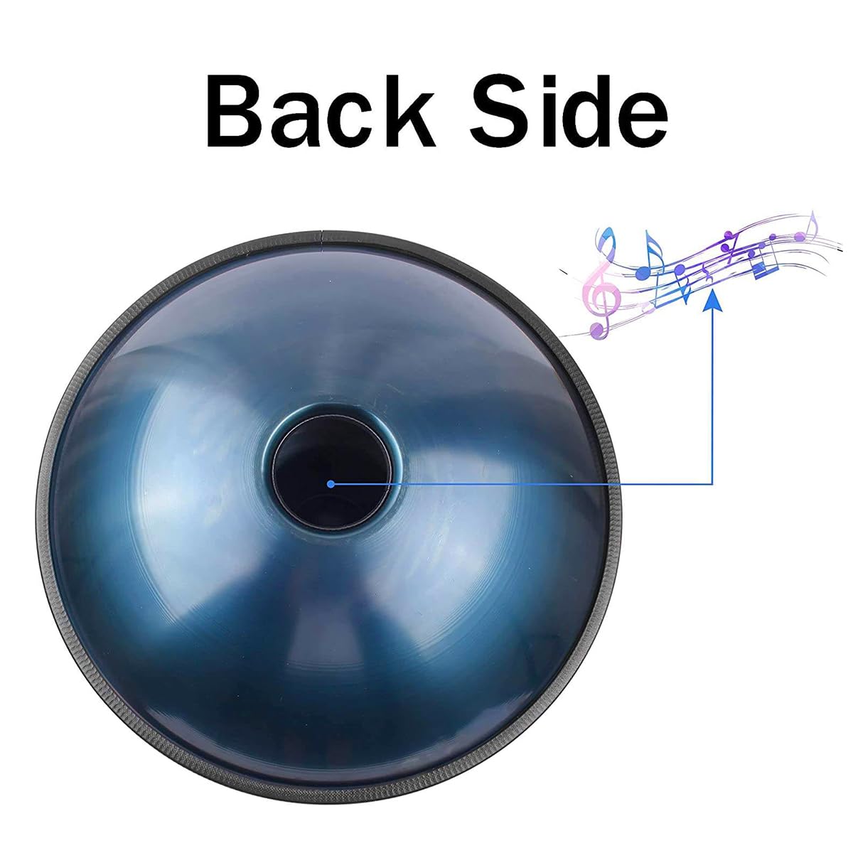 Handpan Drum Instrument, Oro, Re Minore 9 Note Tamburo A Mano In Acciaio Da 22'' Con Borsa Morbida, 2 Bacchette, Supporto, Per Meditazione E Rilassamento