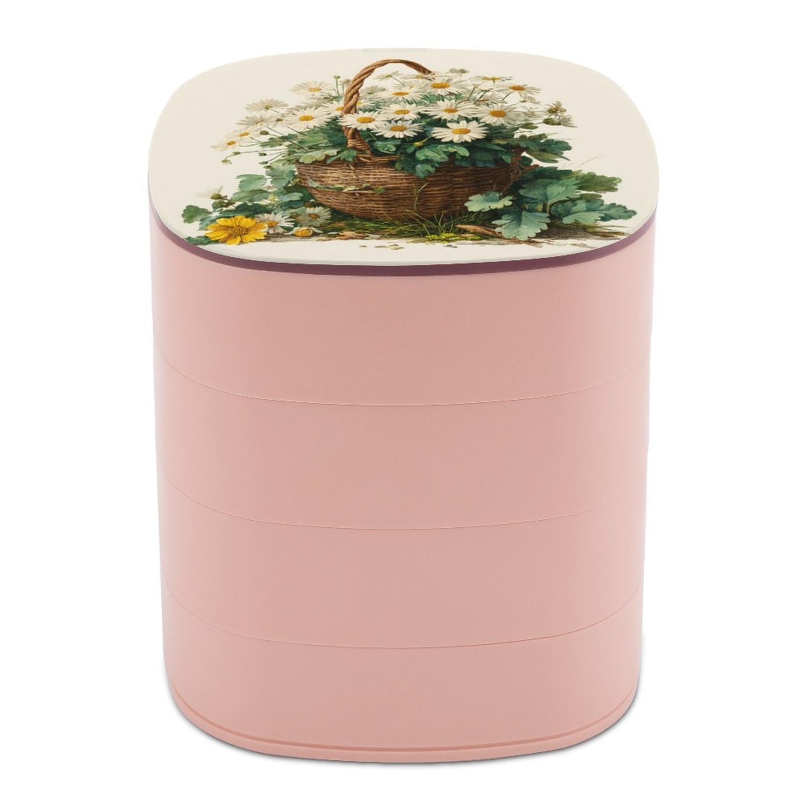 Panier vintage marguerites : le cadeau idéal pour femme pour organiser bijoux et colliers
