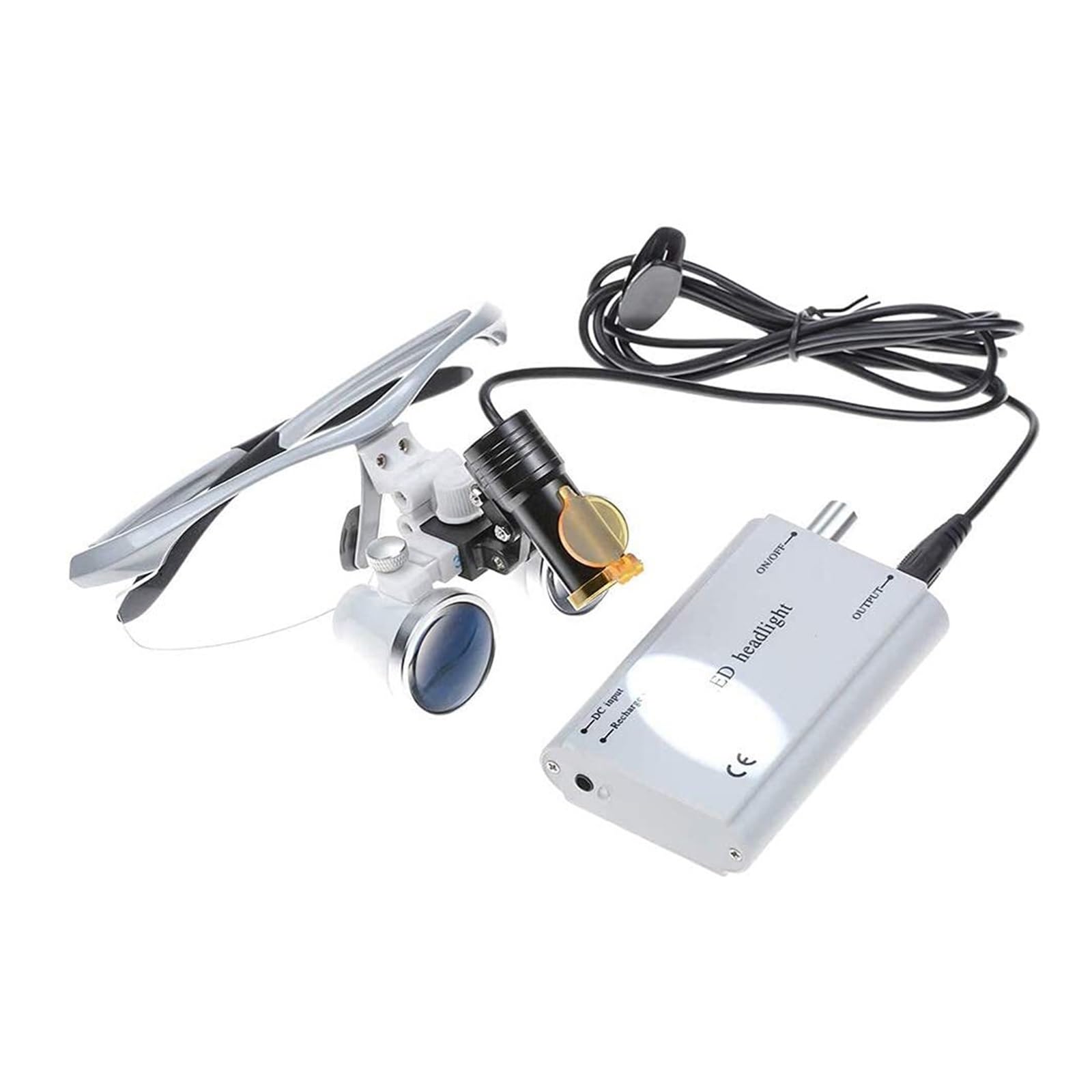 Lenti di Ingrandimento per Odontoiatra con Illuminazione LED - Binoculare 2.5X & 3.5X, Regolabile per Dentisti, Igienisti Dentali e Studenti, Ampio Campo Visivo e Leggero