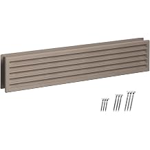 17.7x3.6 inch Door Vents for Interior Doors Two Sided - Interior Vent Cover with Screws - Plastic Ventilation Grille - Bathroom Air Register Beige