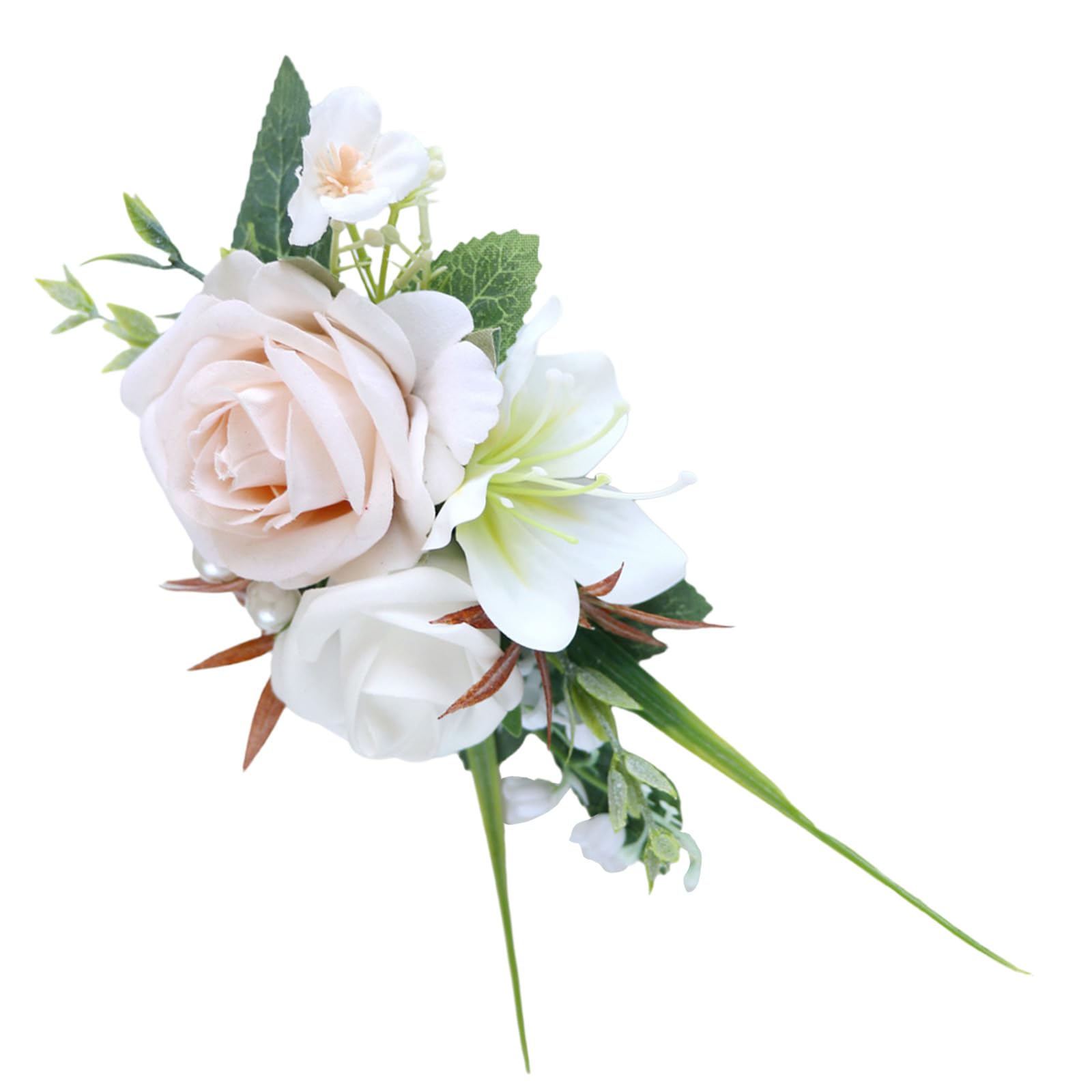 JSGHGDF Banquets Corsage Boutonniere for Wedding Parties and Celebrations Exquisite Wedding Boutonnieres Artificial Flower Corsage for Bride and Groom