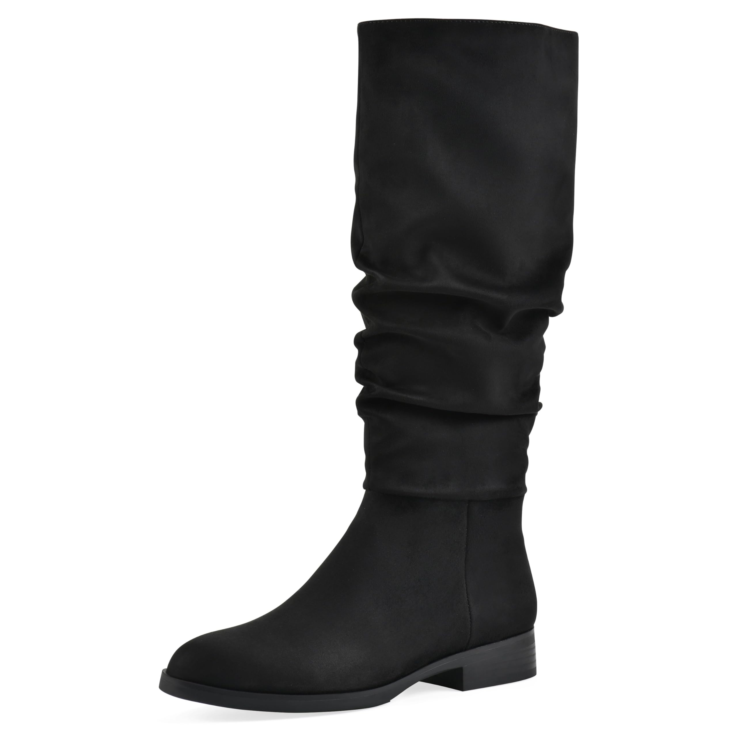 Cliffs by White Mountain Womens Barnes Cushioned Rouched Tall Shaft Boot