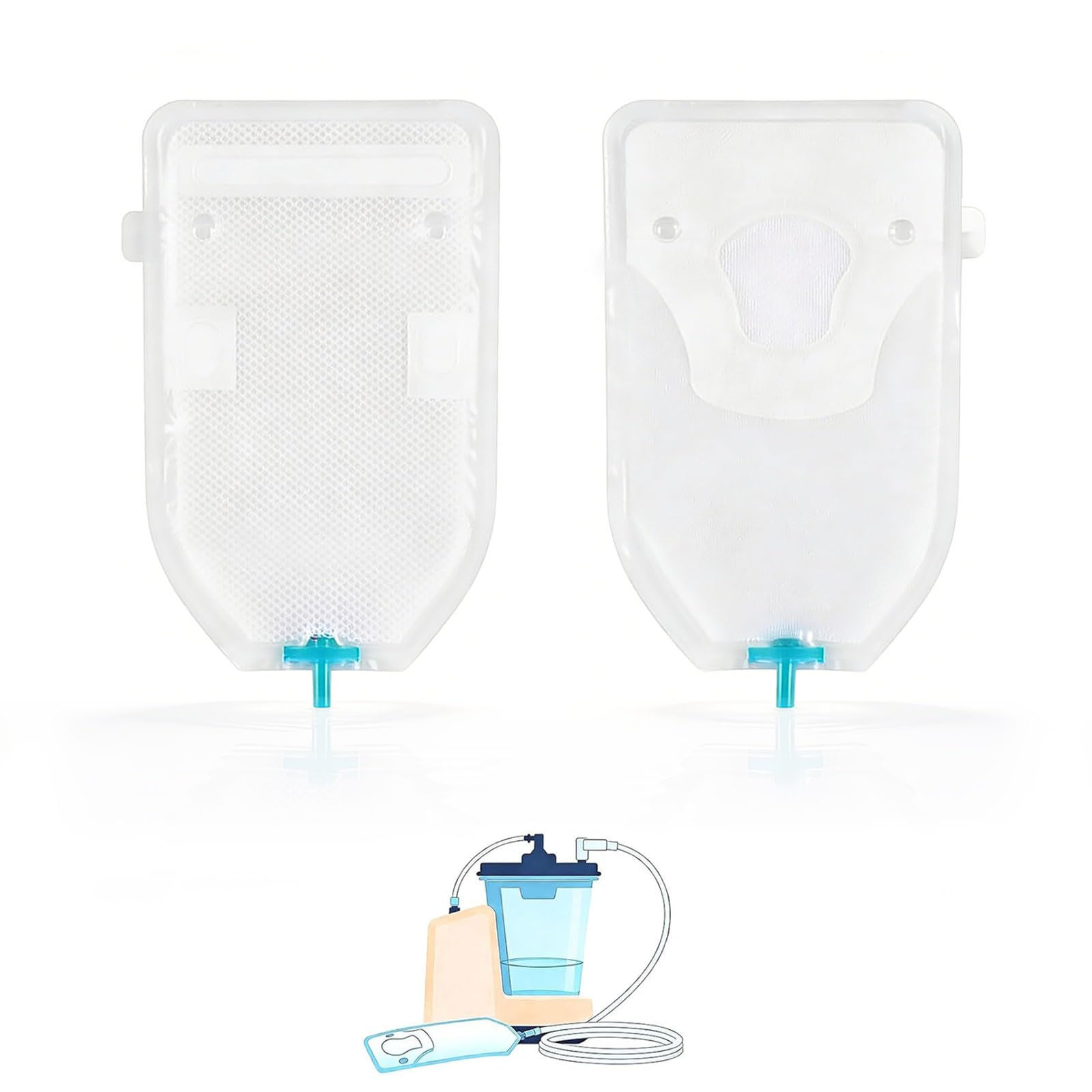Photo 1 of Male External Catheter, Non-Invasive Urinary Management, Absorbent Fabric, Secure Adhesive Fit, 30 Pack