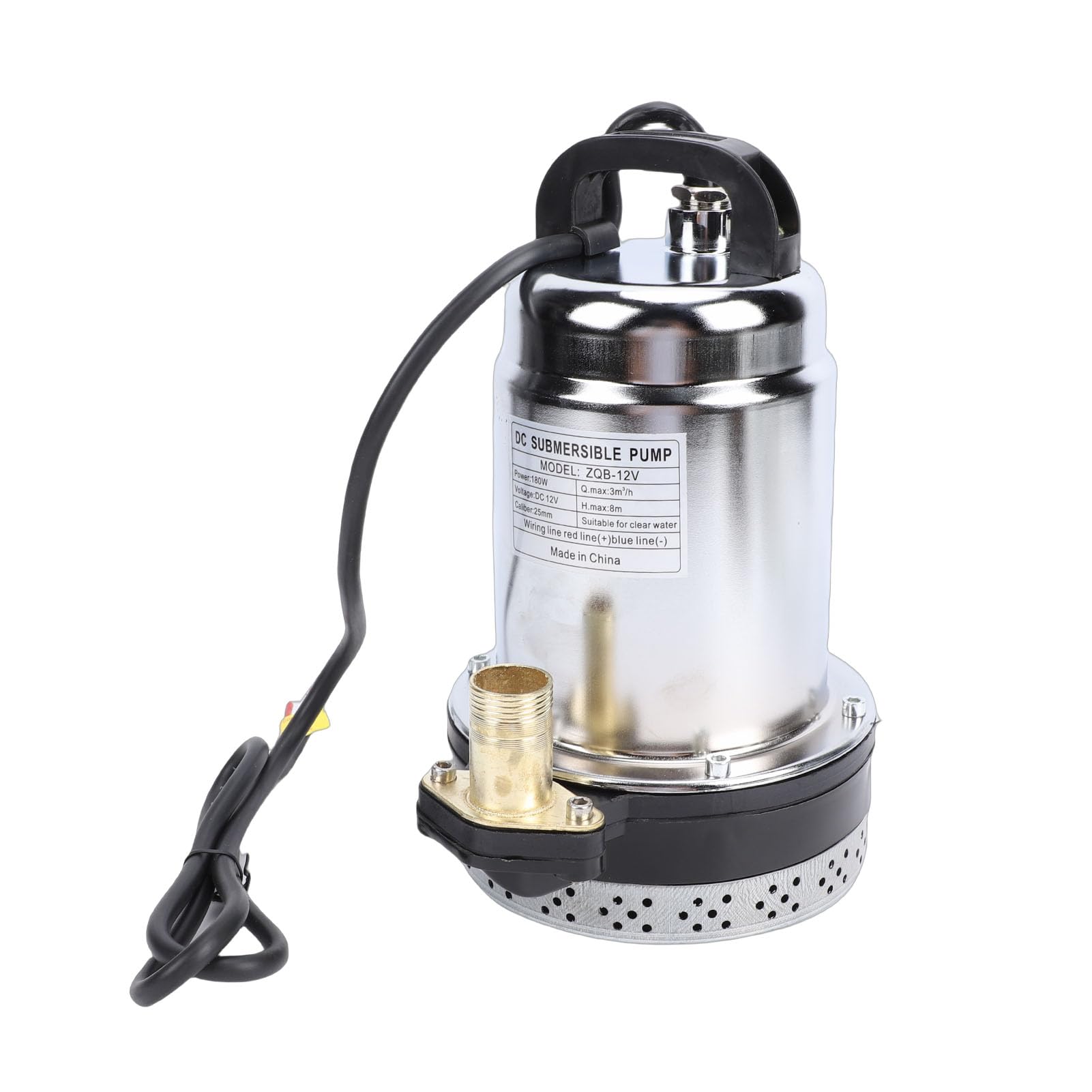 FILFEEL Bomba Sumergible de 12 V, 180 W, Bomba de Pozo Profundo de 26 Pies de con Salida en Pulgadas para Riego Agrícola, Estanque de Jardín, Acuicultura y Drenaje Doméstico