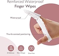 Vista 5 de Momcozy Cepillo de Dedos para Bebés, Cepillo Limpiador con Toallitas, Toallitas para Limpiar Dientes y Encías, Limpiador Oral para Infantes, 30