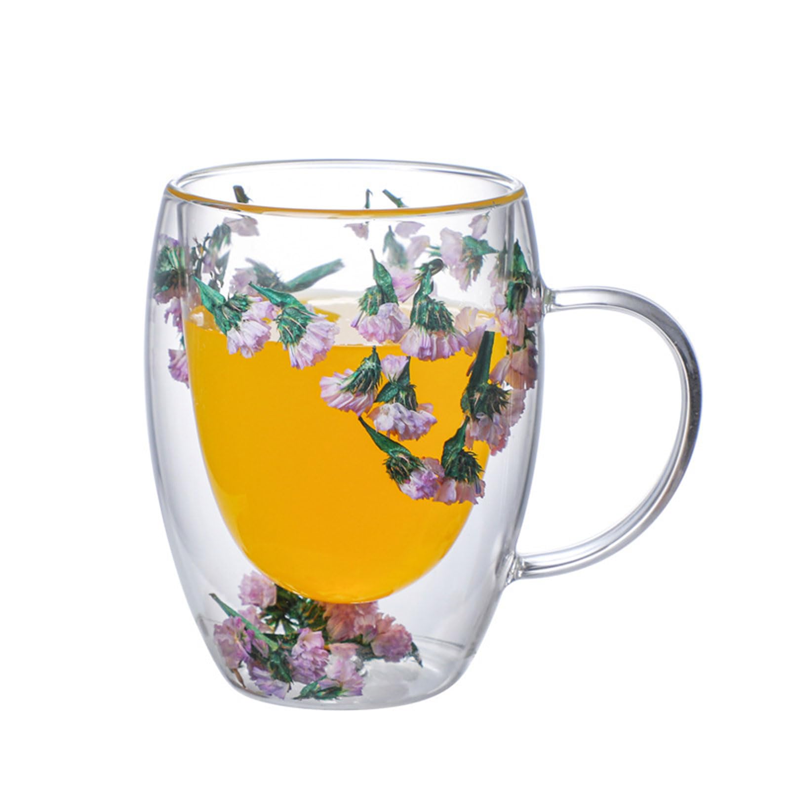 Xinsheinelry Drinkware Glass Cups with Handle Coffee Mugs Double Wall for Cold and Hot Beverages Insulated Layer Mugs for Coffee