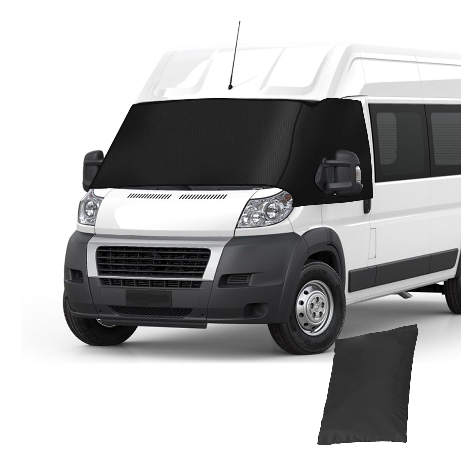 Cubierta para parabrisas delantero para Fiat Ducato X250/290 para Peugeot Boxer 2006-2025, 600D, opaca, impermeable, cubierta para parabrisas de coche, resistente a la intemperie, cubierta de nieve