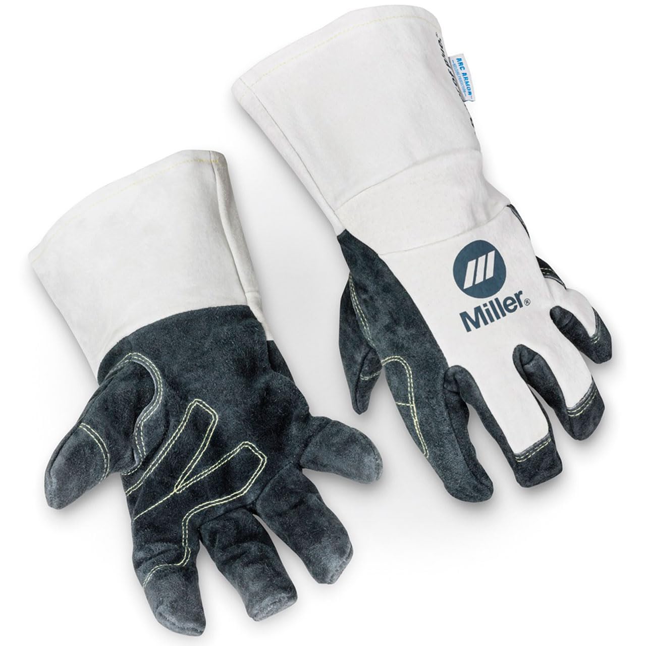 Miller Electric Welding Gloves, Black/White, XL, PR (271891)