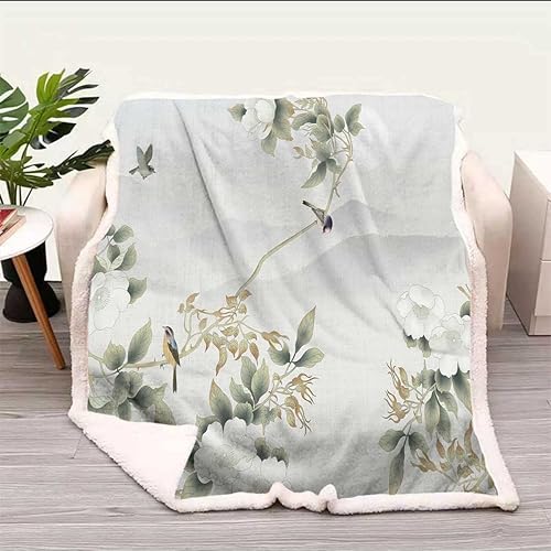 Miniatura 6 de Painting Watercolor Cobijas Calientes para Invierno Flannel Blanket Fuzzy, Warm, Cozy, Thick for Sofa Bed Couch Baby Size 39In x 59In
