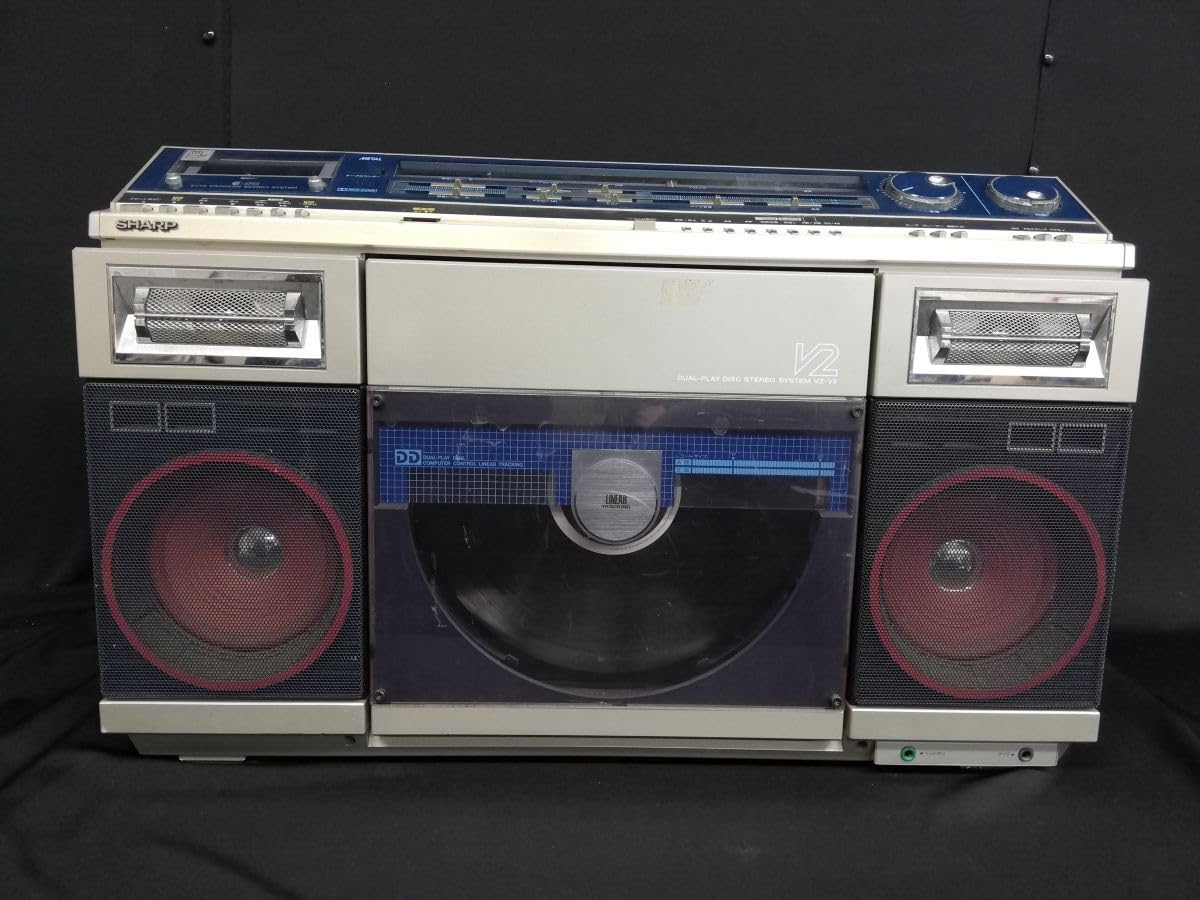 SHARP VZ-V2 シャープ レコードプレーヤー付きラジカセ DUAL-PLAY DISC 