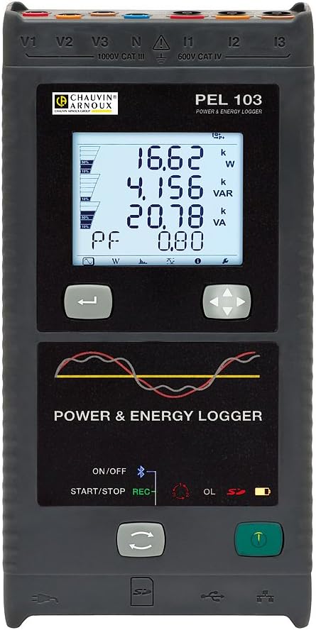 CHAUVIN ARNOUX PEL103 Test Equipment MA193 miniFlex clamps comes with Power and Energy Logger