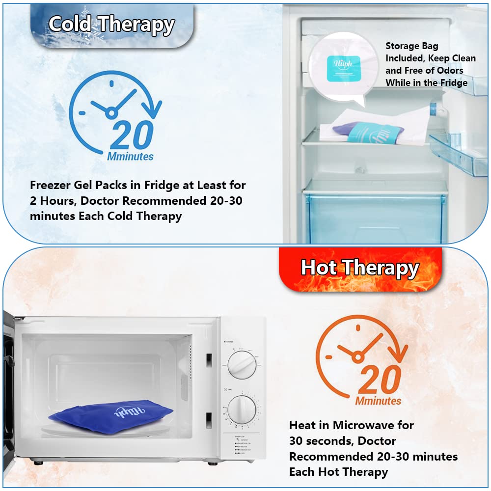 Buy Hilph®Ankle Ice Pack Hot Cold Compress for Ankle & Foot, Reusable Ice Pack Compression Wrap